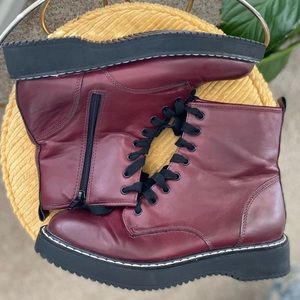 Madden Girl, Wine, platform boots, 9 US Women’s